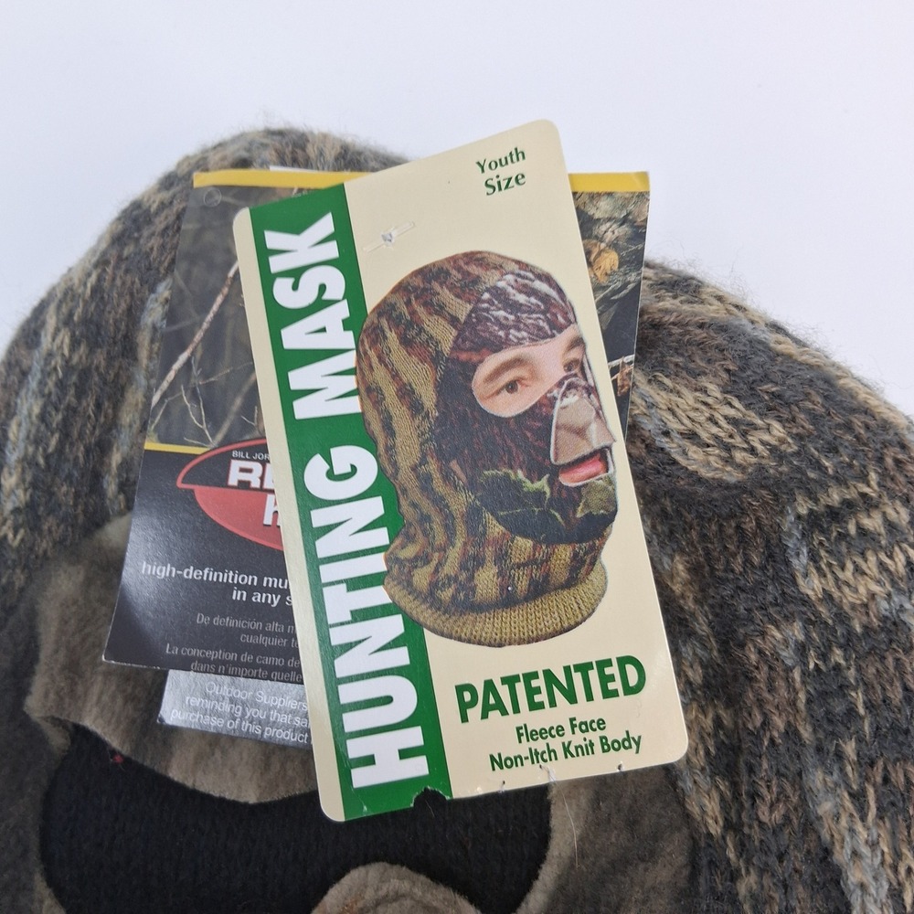 Realtree Hardwoods Youth Size Hunting Balaclava Mask Fleece Face Non Itch Knit - Picture 2 of 5